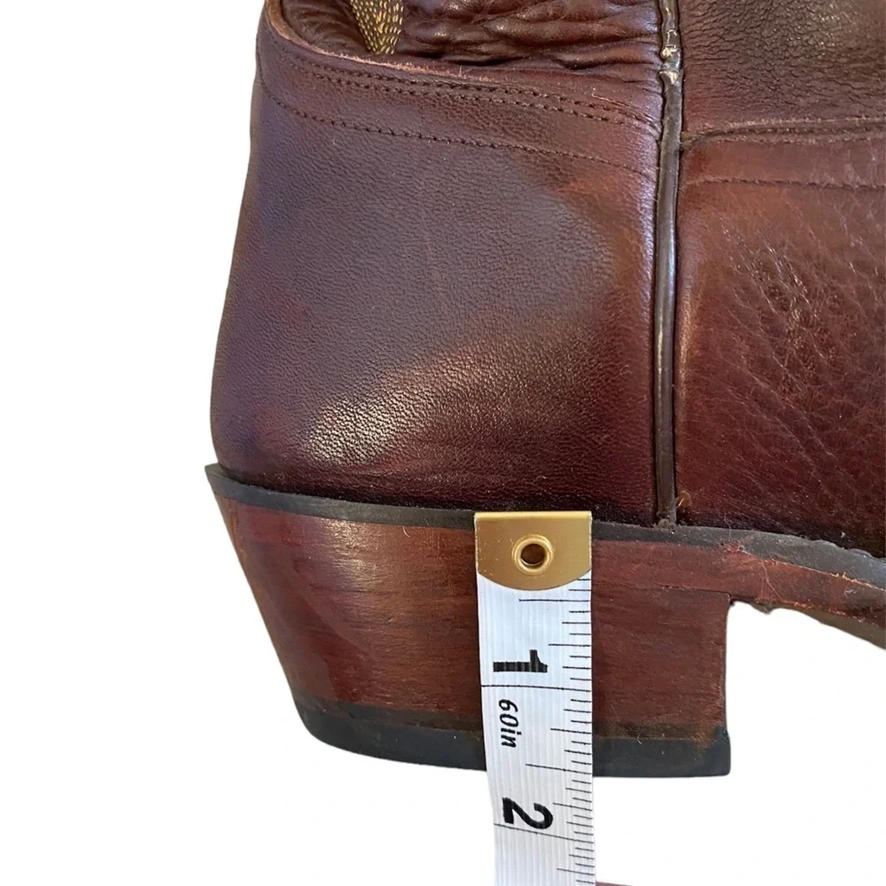 Justin Men’s Western Boot Chocolate Brown Leather Mallorca 1472 Size 10 EE